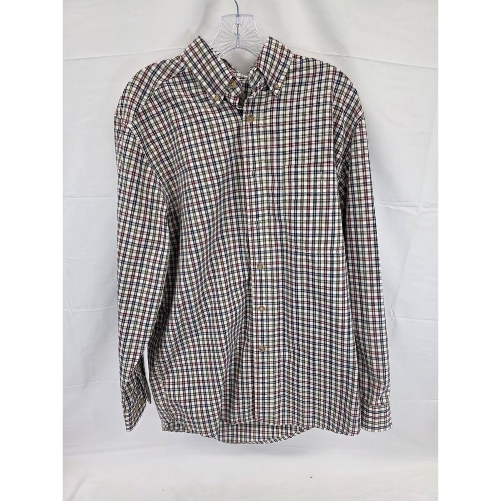 Wrangler Rugged Wear Mens Plaid Button Down Shirt Medium Multicolor RAL64PL